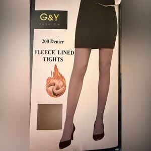 G&Y Fashion 200 Denier Fleece Lined Tights Size Medium